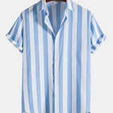 Ensemble Capucine — chemise à larges rayures & short de bain
