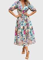 Robe Midi Florale Flatteuse