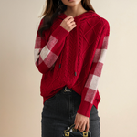 Julie — Pull à Capuche en Tricot Cable