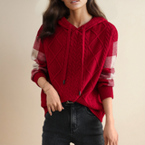 Julie — Pull à Capuche en Tricot Cable