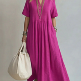 Maylis | Robe élégante à col V