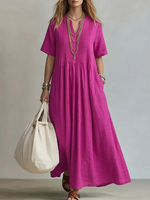 Maylis | Robe élégante à col V