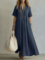 Maylis | Robe élégante à col V