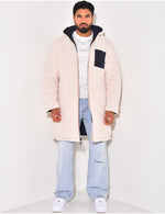 LONG WARM REVERSIBLE COAT FOR MEN