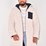 LONG WARM REVERSIBLE COAT FOR MEN