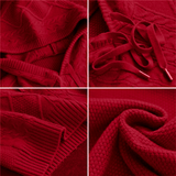 Julie — Pull à Capuche en Tricot Cable