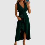 Valérie | Robe portefeuille élégante à col en V