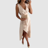 Valérie | Robe portefeuille élégante à col en V