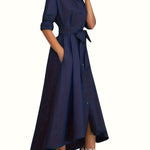 Martine — Robe Maxi Boutonnée Parfaite pour les Fêtes
