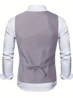 COLLARLESS POLYESTER VEST FOR MEN