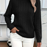 Armelle | Pull en maille à torsades et col rond