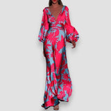Bérénice | Robe à décolleté en V et manches ballon
