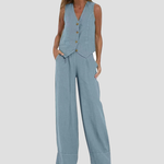 Aira - Ensemble Gilet Boutonné & Pantalon Large