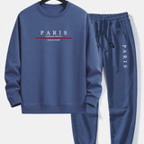 Ensemble Sidonie — sweat à col rond coupe décontractée à slogan Paris & pantalon de jogging