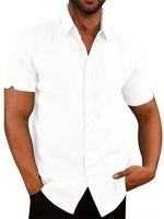 LAPEL LINEN SHIRT FOR MEN