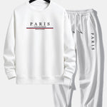 Ensemble Sidonie — sweat à col rond coupe décontractée à slogan Paris & pantalon de jogging