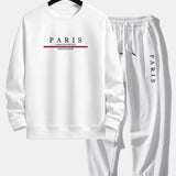 Ensemble Sidonie — sweat à col rond coupe décontractée à slogan Paris & pantalon de jogging