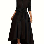 Martine — Robe Maxi Boutonnée Parfaite pour les Fêtes