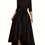 Martine — Robe Maxi Boutonnée Parfaite pour les Fêtes