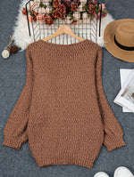 Pénélope | Pull ample en grosse maille à large encolure