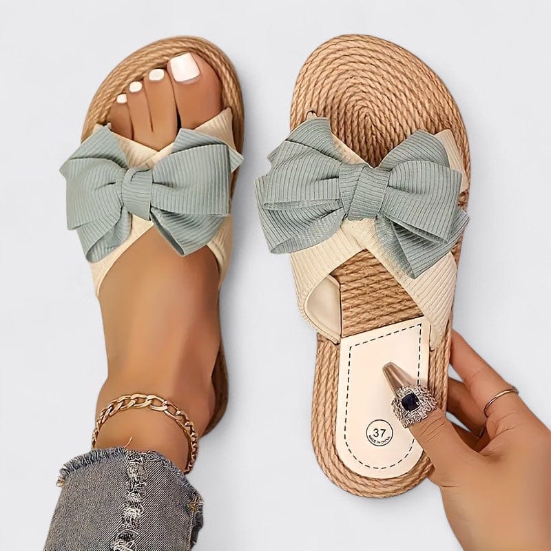 Lauriane | Sandales femme à nœud Beige