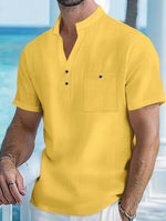 HENLEY COTTON SHIRT FOR MEN