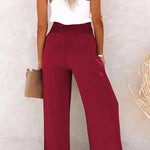 Riana - Pantalon Taille Haute Détendu