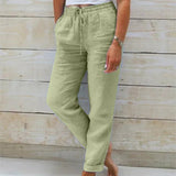 Jacqueline | Pantalon fuselé à cordon et ourlet revers