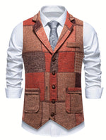 FORMAL TWEED VEST FOR MEN