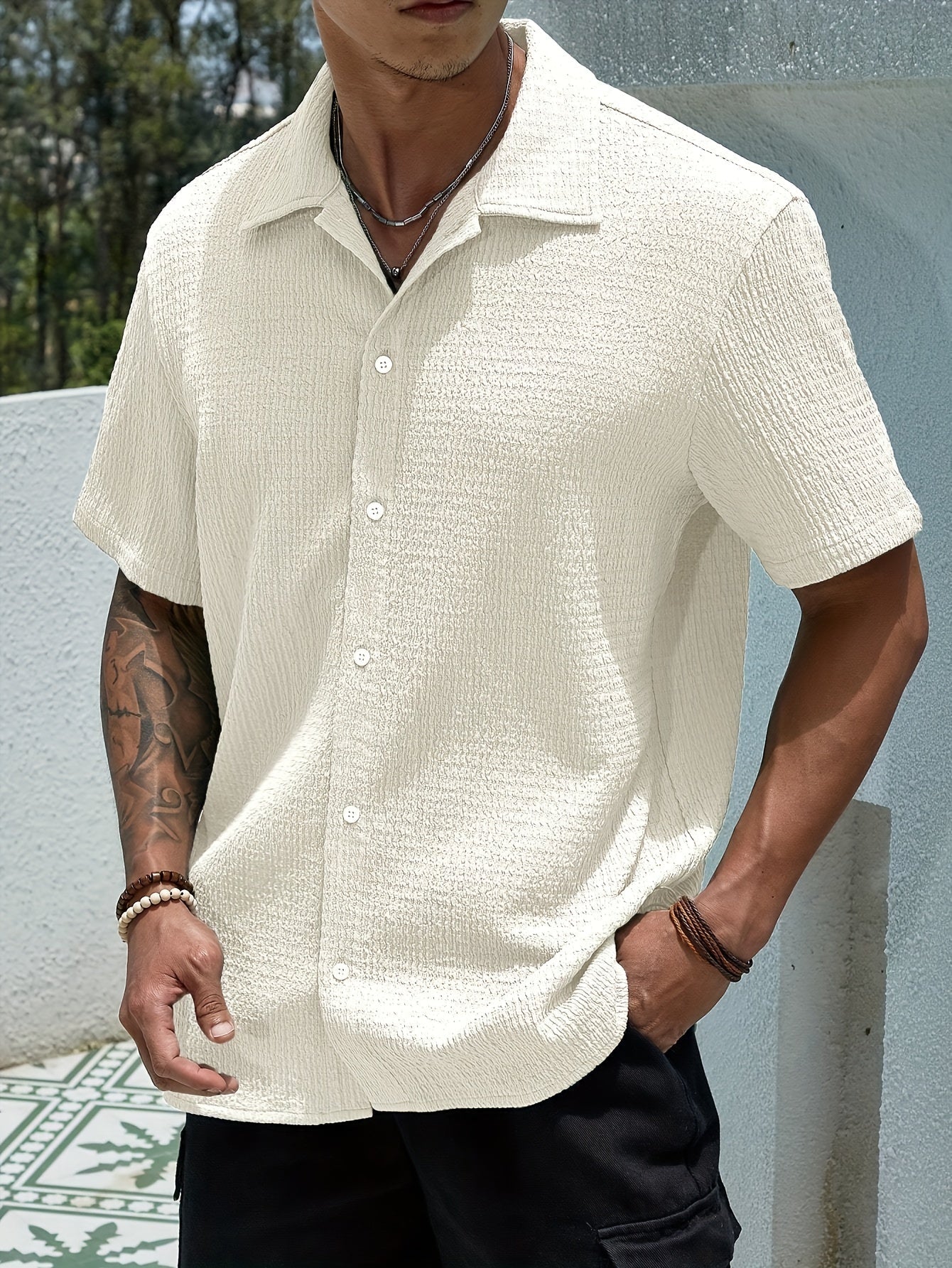 BUTTON FRONT SHIRT FOR MEN