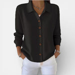 Rosalie | Blouse en maille à col polo et boutonnage