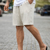 DRAWSTRING WOVEN SHORTS FOR MEN