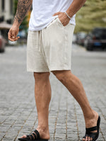 DRAWSTRING WOVEN SHORTS FOR MEN