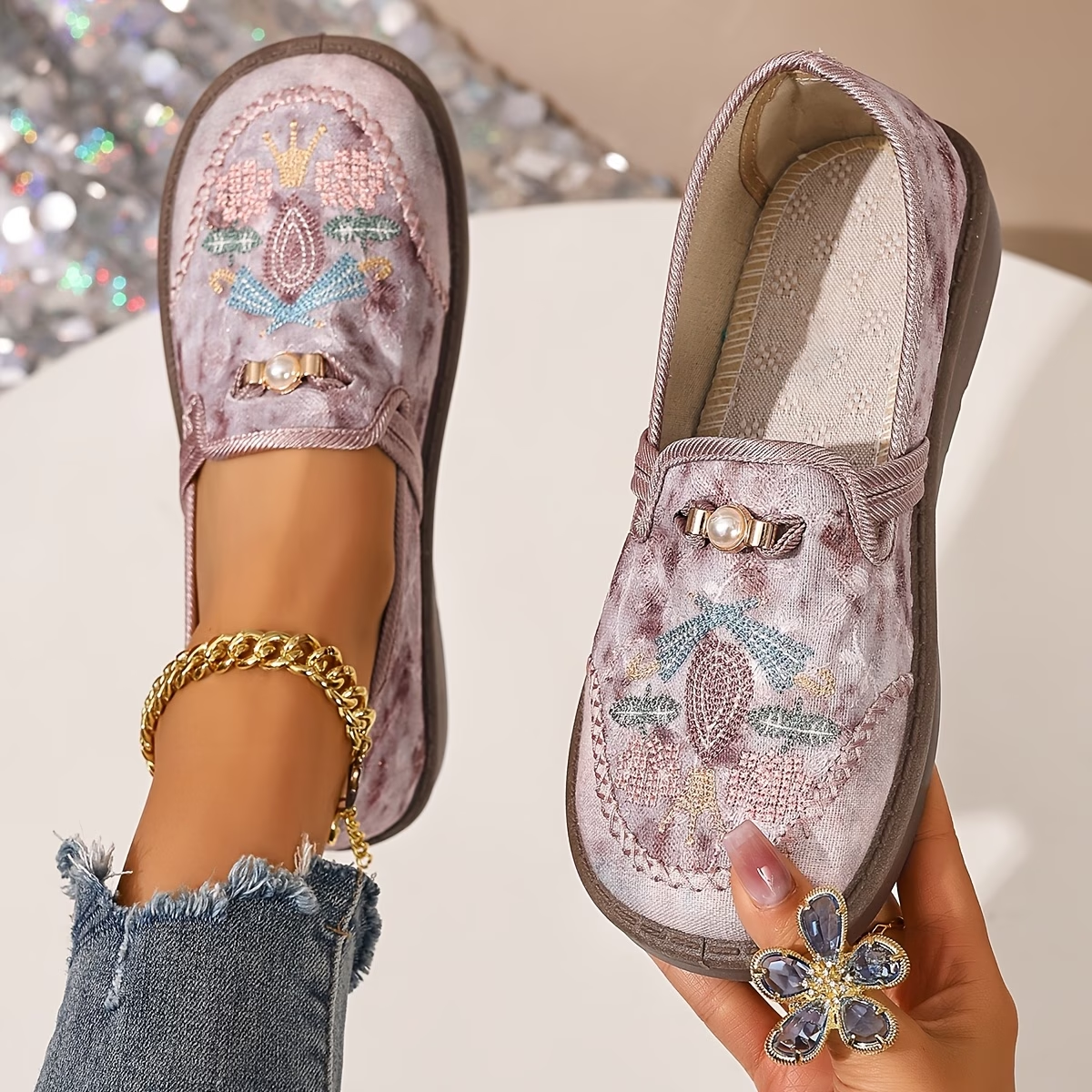 Zelda™ Orthopedic Comfort Sneakers Rose, photo studio