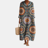 Gabrielle | Robe longue bohème à imprimé mandala