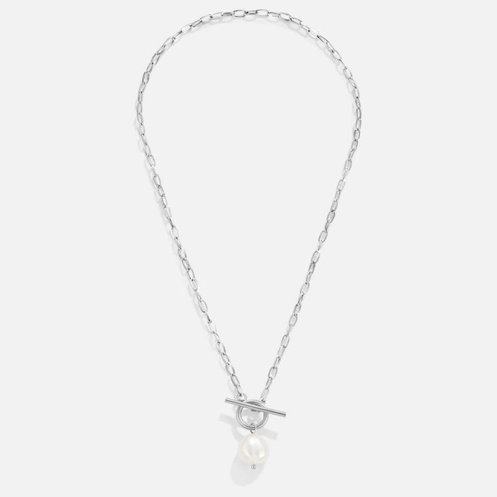Collier doré avec pendentif en perle