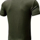 TEXTURED CREW NECK SHIRT FOR MEN