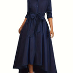 Martine — Robe Maxi Boutonnée Parfaite pour les Fêtes