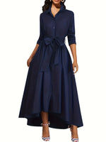 Robe Maxi Boutonnée Parfaite pour les Fêtes