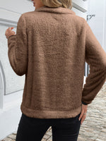 Sweat à capuche zippé mi-hauteur