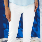 Oriane | Pantalon corsaire à fente boutonnée