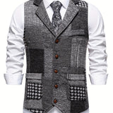 FORMAL TWEED VEST FOR MEN