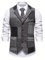 FORMAL TWEED VEST FOR MEN