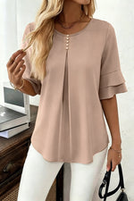 Colette | Blouse à volants et manches évasées