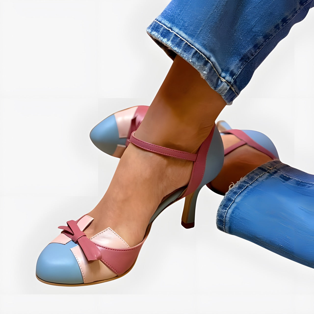 Valerie | Sandales femme à talons confortables Bleu clair