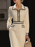 Robe Midi avec Détails de Boutons