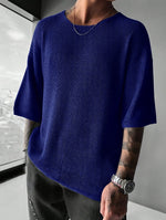 TEXTURED KNIT PULLOVER FOR MEN
