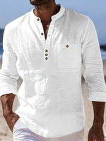 LOOSE STAND COLLAR SHIRT FOR MEN