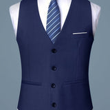 V-NECK SKINNY VEST FOR MEN
