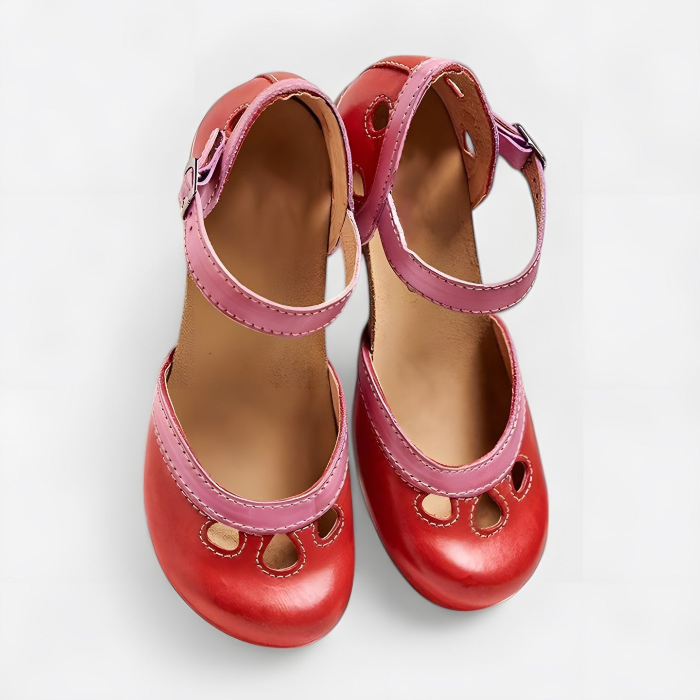 Charlotte | Sandales orthopédiques femme orientées confort Rouge